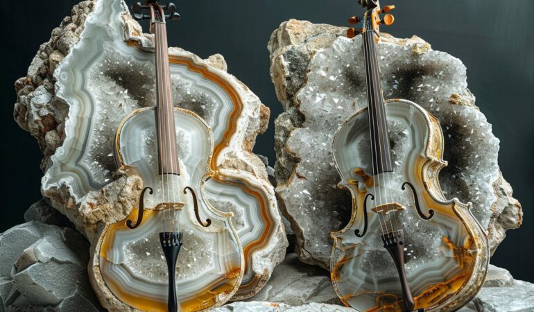 Instruments de musique faits à partir de minéraux : une fusion entre art et nature