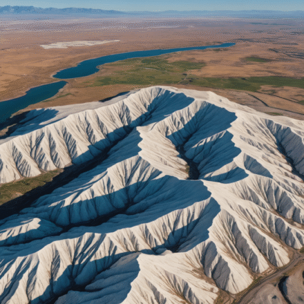 Géologie du lac salé et falaises aux États-Unis