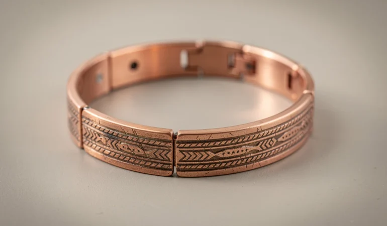 Bracelet magnétique en cuivre pur pour homme : style, bien-être et tradition réunis