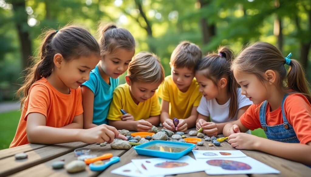 explorez les pierres avec des mini-activités scientifiques adaptées pour la maternelle, favorisant la découverte ludique et l'apprentissage des tout-petits.