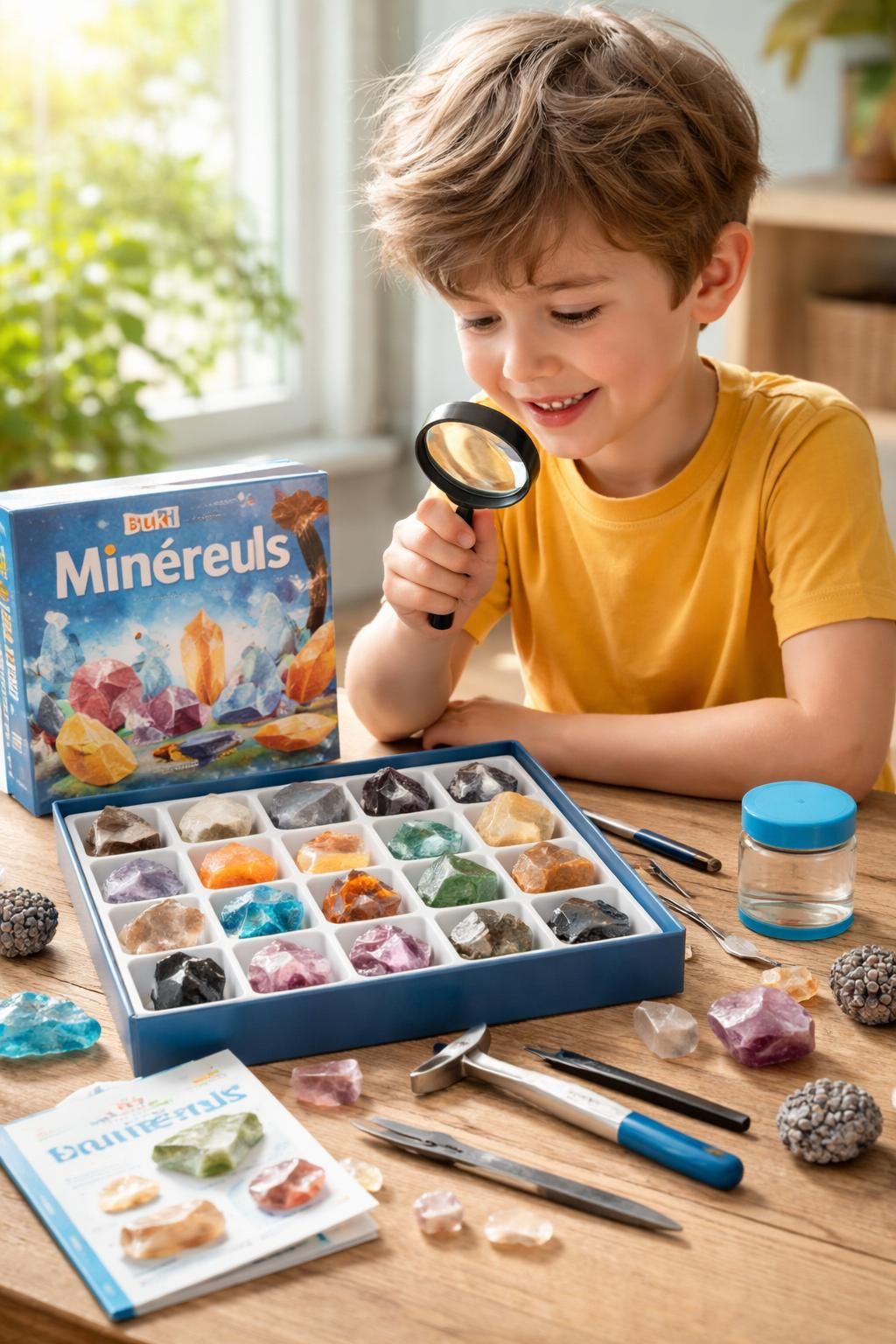 découvrez la collection de minéraux buki science, idéale pour initier les enfants à la géologie avec des coffrets éducatifs et ludiques.