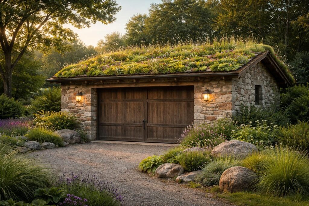 découvrez comment construire un garage esthétique et écologique en utilisant des pierres naturelles et un toit végétalisé, pour une intégration harmonieuse dans votre environnement.