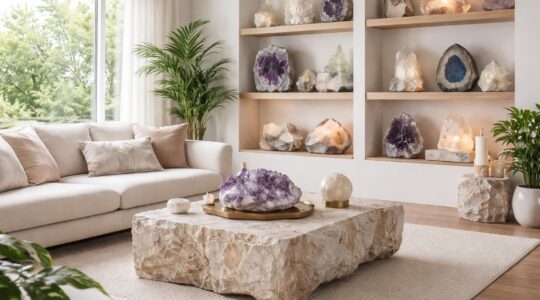 Intégrer des pierres naturelles et minéraux dans votre décoration pour un style géologique unique