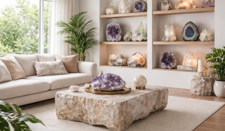 Intégrer des pierres naturelles et minéraux dans votre décoration pour un style géologique unique Intégrer des pierres naturelles et minéraux dans votre décoration pour un style géologique unique